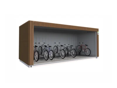 ABRI VÉLO EN CONTAINER 20 PIEDS SEMI-COUVERT 16 PLACES