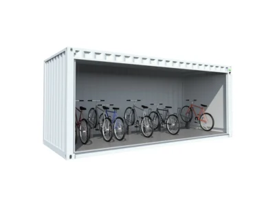 ABRI VÉLO EN CONTAINER 20 PIEDS SEMI-COUVERT 16 PLACES