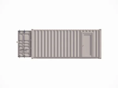 Bureau en container 20 pieds avec espace de stockage