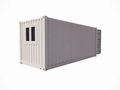 Bureau en container 20 pieds avec espace de stockage