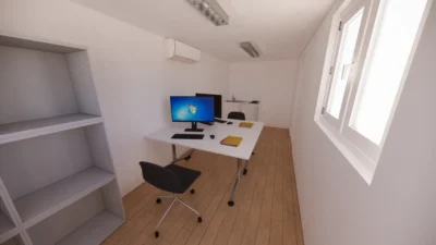 BUREAU ET SALLE DE PAUSE AVEC KITCHENETTE 28 M² EN CONTAINER 40 PIEDS