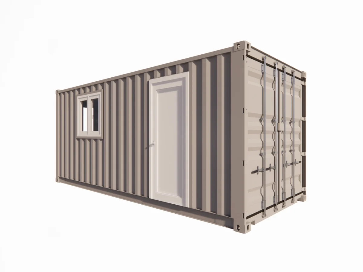 SALLE DE PAUSE AVEC KITCHENETTE 13 M² EN CONTAINER 20 PIEDS