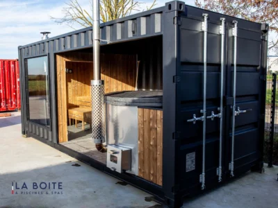 CONTAINER AMÉNAGÉ EN SPA 15 M² POUR 4 À 6 PERSONNES