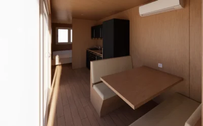STUDIO CONTAINER ECOLOGIA 40 PIEDS 23 M² HABITABLES  2 CHAMBRES