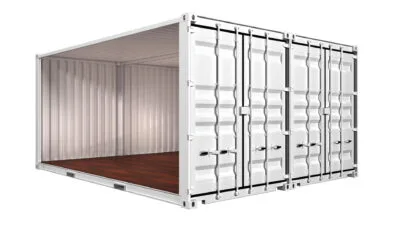 GARAGE PRÉFABRIQUÉ OUVERT EN CONTAINERS MARITIMES 28 M²