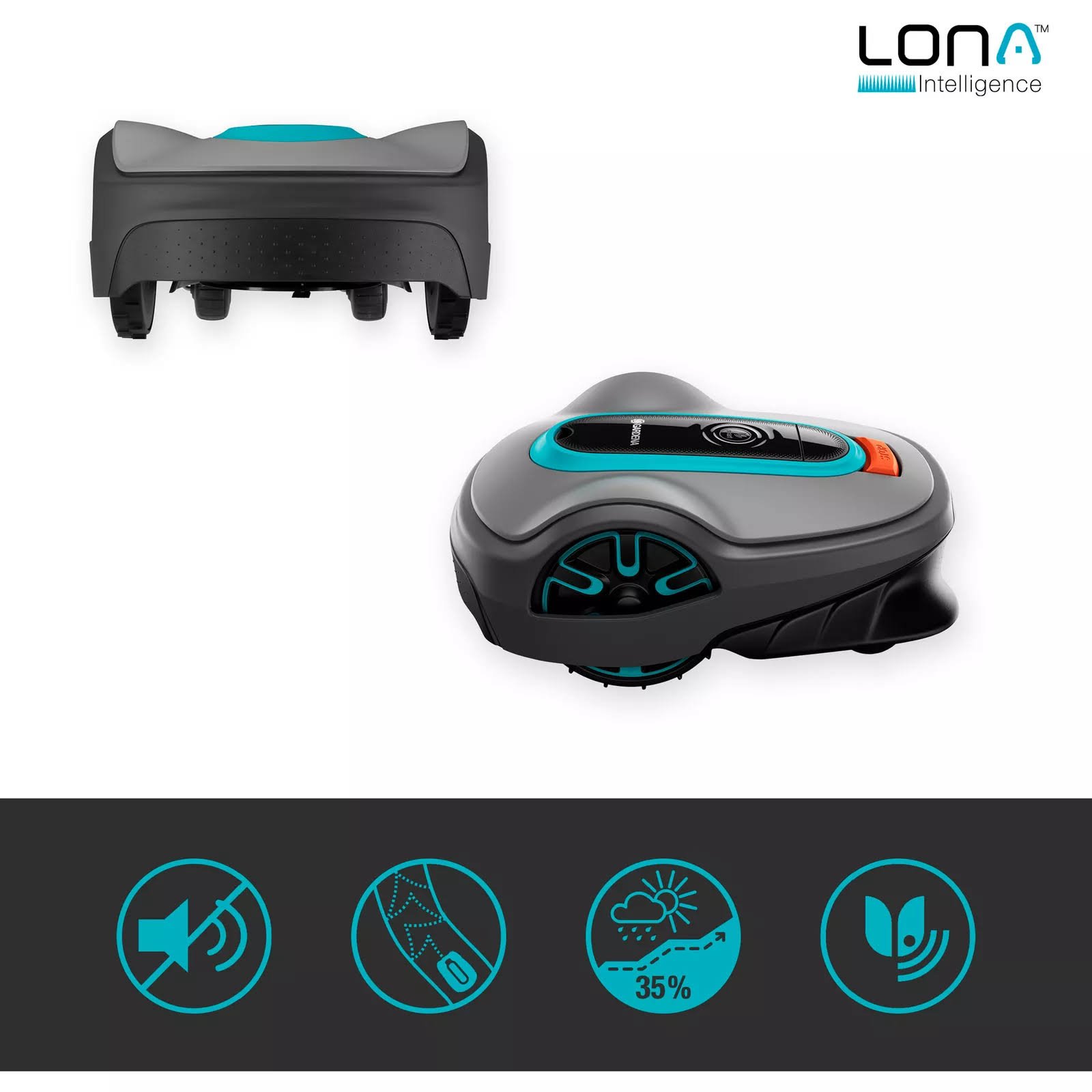 Tondeuse robot Gardena smart Sileno Life Set 1000 – 19702-60