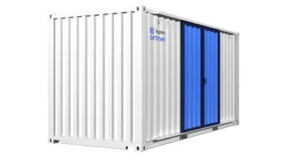 LOCAL DE STOCKAGE EN CONTAINER DE 20 PIEDS AVEC PORTE COULISSANTE