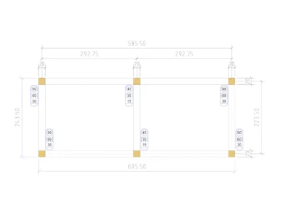 BUNGALOW BUREAU AVEC WC SÉPARÉ 14,7 M²  20 PIEDS