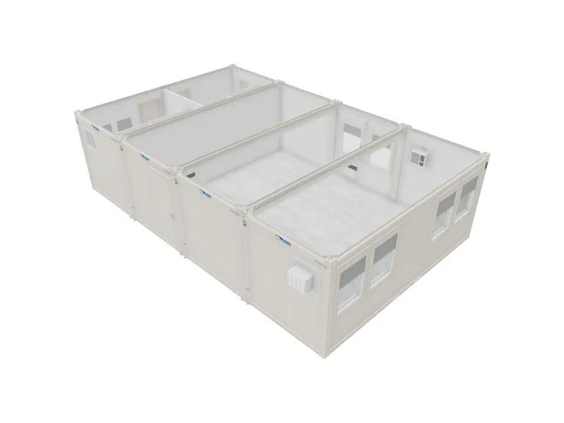 BUNGALOWS BUREAUX ET WC SÉPARÉS 59 M²  4 X 20 PIEDS