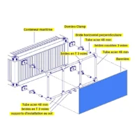 KIT DE FIXATION LATÉRALE D’ENSEIGNE SUR CONTAINER MARITIME