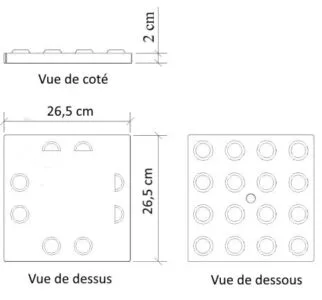 PLAQUE DE CALAGE POUR CONTAINERS SUR SOLS DURS