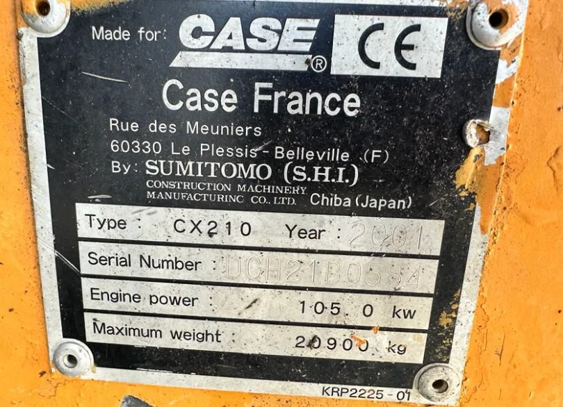 2005 CASE CX210